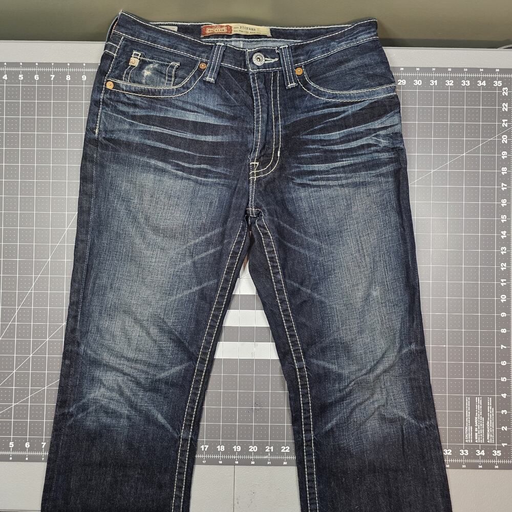 Big Star Jeans Womens 32Rx32 Pioneer Bootcut Flare High Rise Hippie Embroider